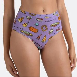 NIB MeUndies FeelFree High-Waisted Cheeky Panties, 2x, Friends The One Pattern